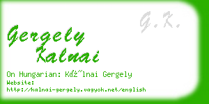 gergely kalnai business card